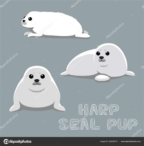 Harp Seal Pup Cartoon Vector Illustration Stock Illustration by ...