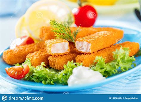 Fried Fish Sticks Fish Fingers Stock Photo Image Of Closeup Lunch