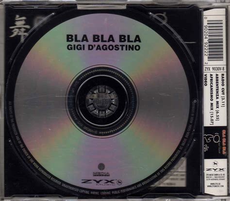 Gigi D’Agostino – Bla Bla Bla – CDM | Eurodance 90 CD shop