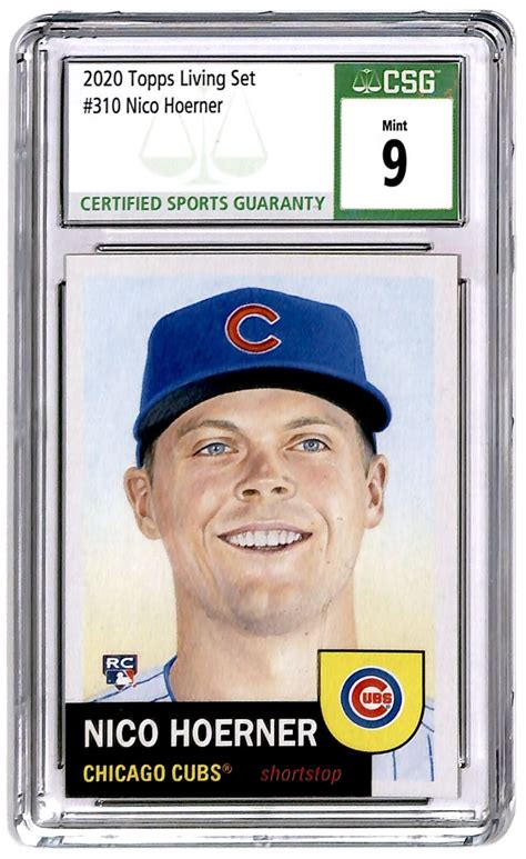 2020 Topps Living Nico Hoerner Rookie CSG 9 Chicago Cubs 310 EBay