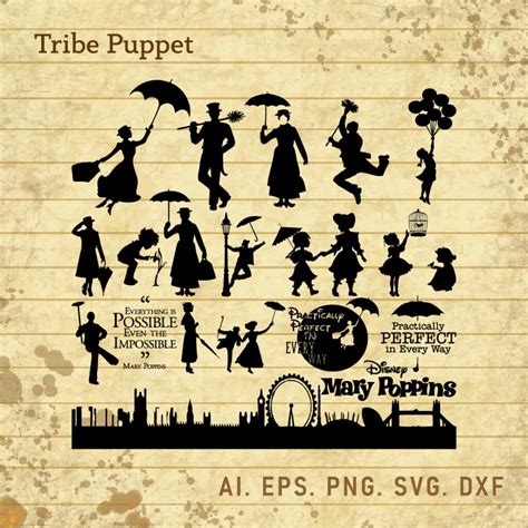 Disney Mary Poppins Vector Svg Masterbundles