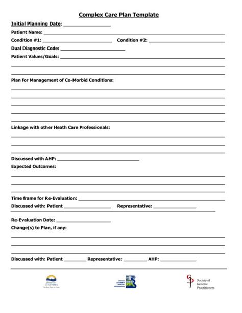 Printable Care Plan Template