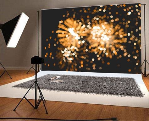 Mohome 7x5ft Valentines Day Backdrop Golden Bokeh Halos Sparkle