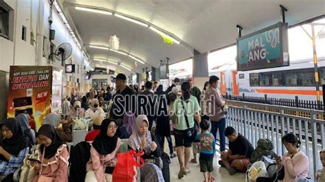 Penumpang Arus Balik Lebaran 2024 Masih Tinggi Di Stasiun Malang Dan