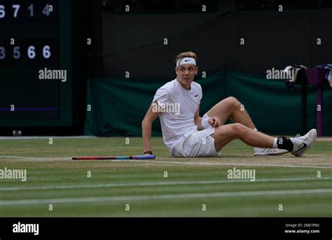 Canada S Denis Shapovalov Celebrates After Defeating Russia S Karen