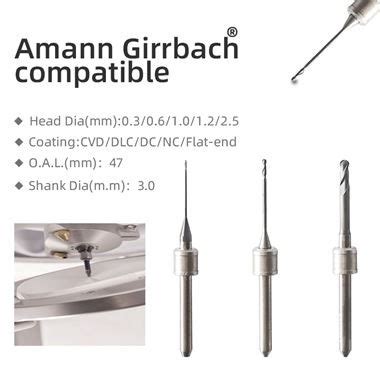 China Customized Amann Girrbach Milling Burs For PMMA Blank