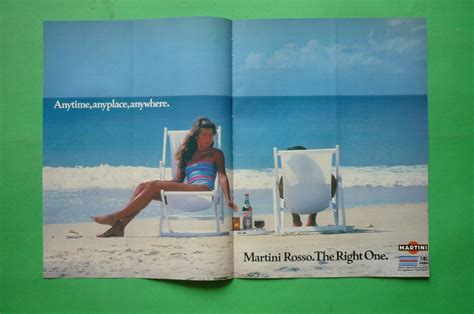 MARTINI ROSSI APERITIVO VERMOUTH 1983 Pubblicita Vintage Spiaggia