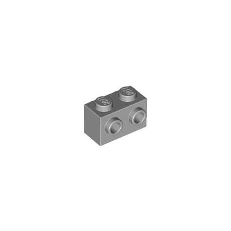 Lego Medium Stone Gray Brick X With Studs On Opposite Sides