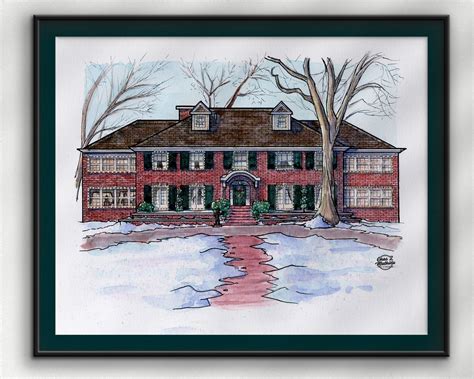 Home Alone the Mccallister House Watercolor Painting Print - Etsy