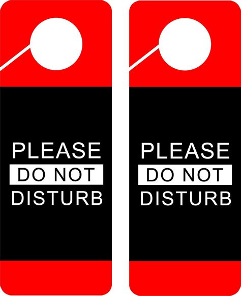 Do Not Disturb Door Hanger Sign 2 Pack Double Sided Ideal For Using