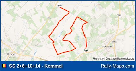 SS 2 6 10 14 Kemmel Stage Map 12 Uren Van Wervik 1981 Rally