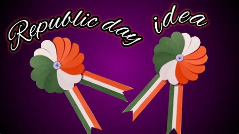 Diy Republic Day Badge Tricolor Republic Day Paper Craft Youtube