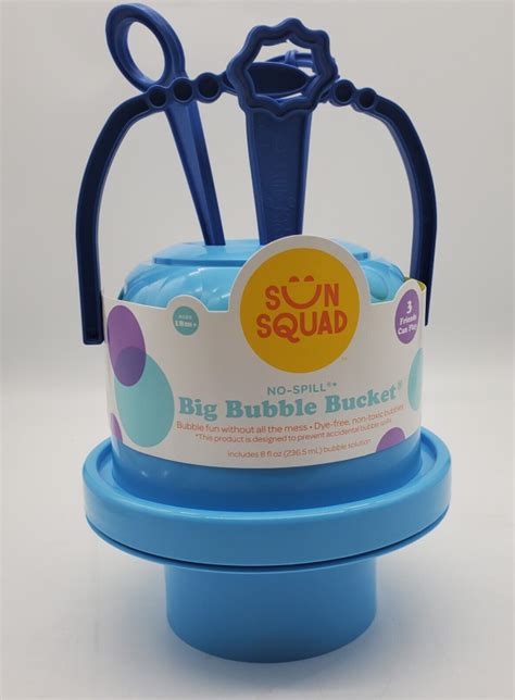 Sun Squad No Spill Big Bubble Bucket With Bubbles Crown Office Supplies