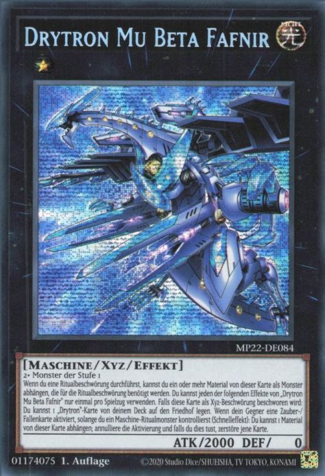 Recollectibles Sammelkarte Yugioh Karte Drytron Mu Beta Fafnir Deutsch