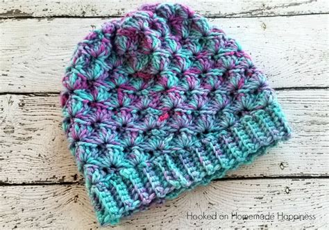 Shell Stitch Beanie Crochet Pattern Hooked On Homemade Happiness