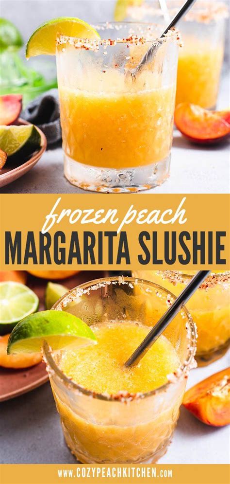 Frozen Peach Margarita Slushies Peach Margarita Peach Margarita