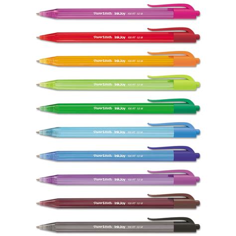 Paper Mate Inkjoy Rt Retractable Ballpoint Pen Mm Assorted Ink