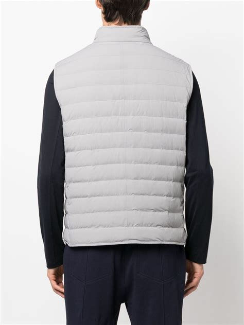 Brunello Cucinelli Quilted Padded Down Gilet Grey Farfetch