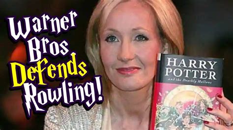 Warner Bros Defends Harry Potter Author J K Rowling Youtube