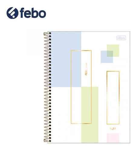 Cuaderno Tapa Dura 160 Hojas Rayadas 10 Materias Midtown FEBO