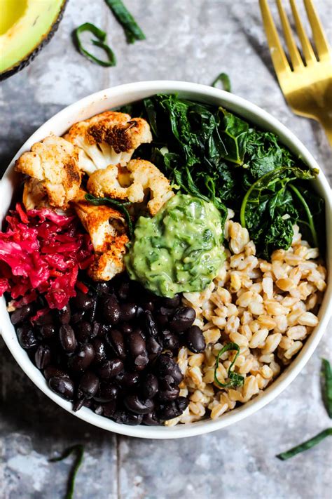 Black Bean Buddha Bowl With Avocado Pesto Emilie Eats