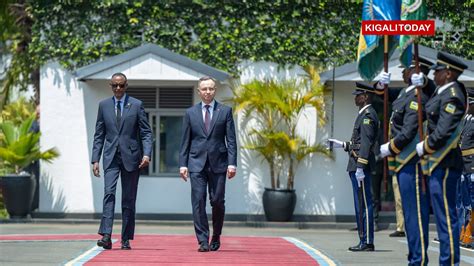 President Kagame Welcomes Polish President At Village Urugwiro Youtube