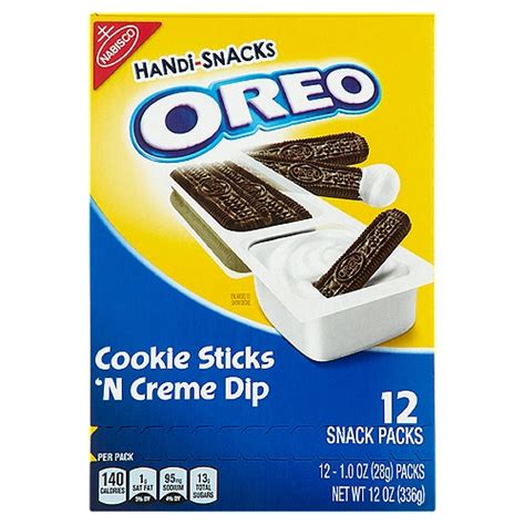 Nabisco Oreo Handi Snacks Cookie Sticks N Creme Dip 10 Oz 12 Count