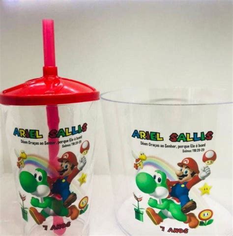 Super Mario Bros Kit Pipoca Balde E Copo 500ml Elo7