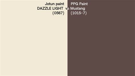 Jotun Paint Dazzle Light Vs Ppg Paint Mustang Side By