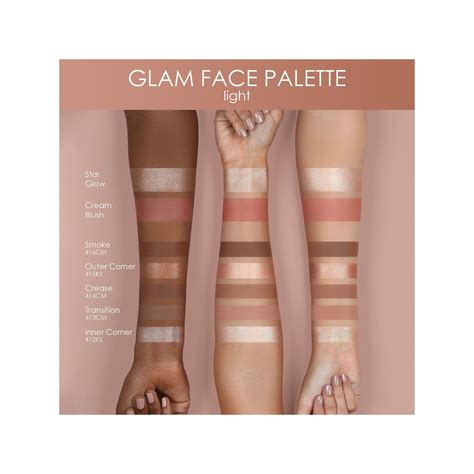 Natasha Denona Glam Face Eye Palette Light Fards à Paupières Blush