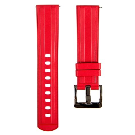 Mariner Fkm Rubber Strap Quick Release Red Strapseeker