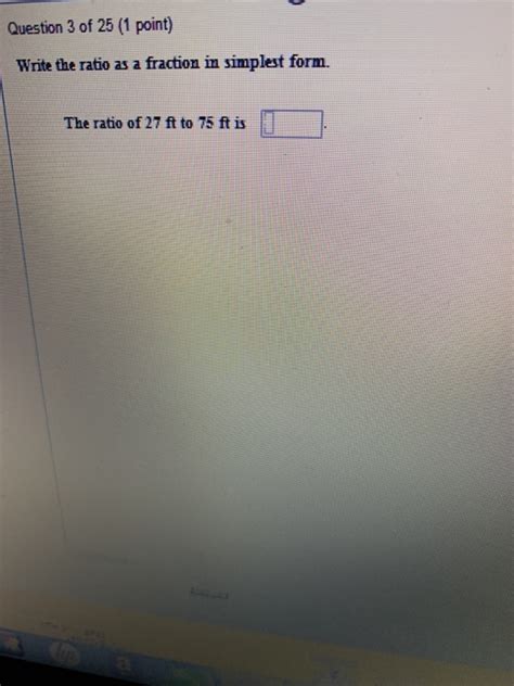 Solved Question 3 of 25 (1 point) Write the ratio as a | Chegg.com