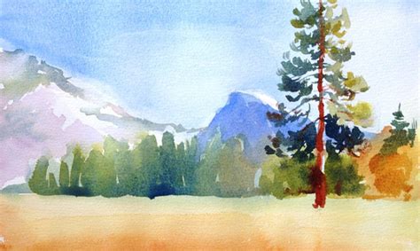 Watercolor Landscape Painting: 5-Step Tutorial | Watercolor landscape ...