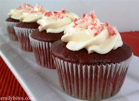 Red Velvet Cupcakes With Peppermint Cream Cheese Frosting Emily Bites