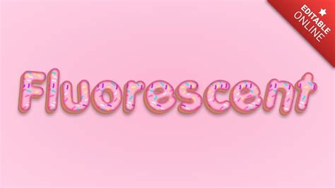 Fluorescent Strawberry Donut Text Effect Generator