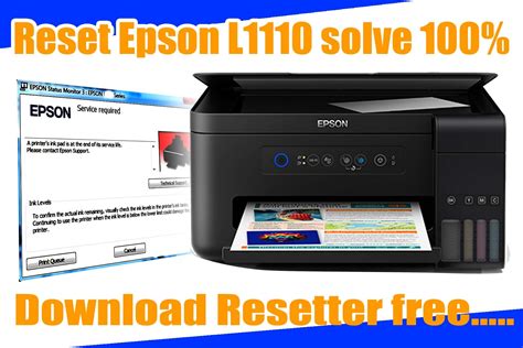 How to Reset Epson L1110 with adjustment program solve 100%