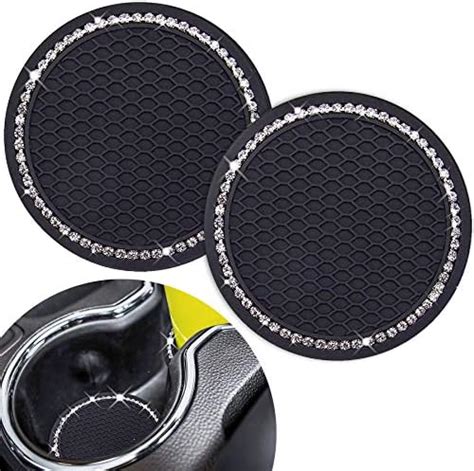 Cute Car Cup Coaster Dermasy 2PCS Universal Vehicle Holder Insert