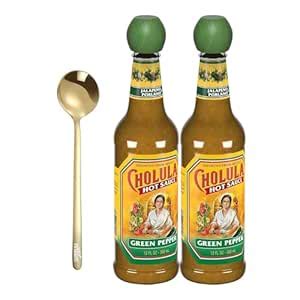 Amazon Cholula Green Pepper Hot Sauce 12 Fl Oz Hot Jalapeno Peppers Poblano Peppers