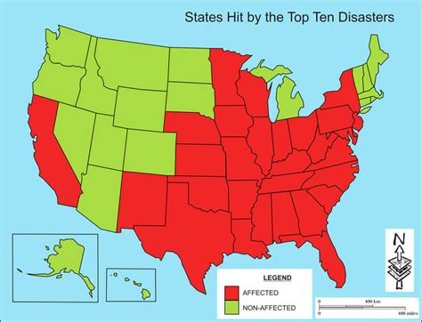 Affected States - Natural Disaster Atlas of the United States