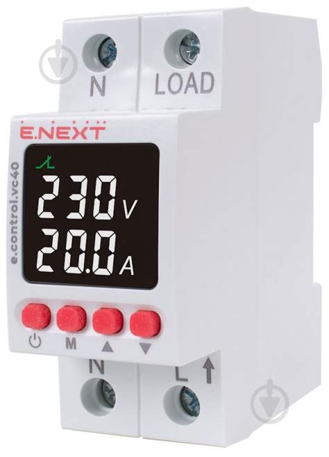 ᐉ Реле напряжения и тока E.NEXT 40А с индикацией e.control.vc40 ...