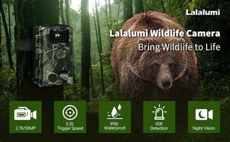 Lalalumi Wildlife Camera 58mp27k Trail Camera With Night Vision