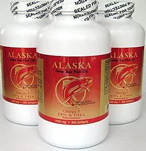 Amazon 3 X 300 Alaska Deep Sea Omega 3 Fish Oil 900Caps EPA DHA