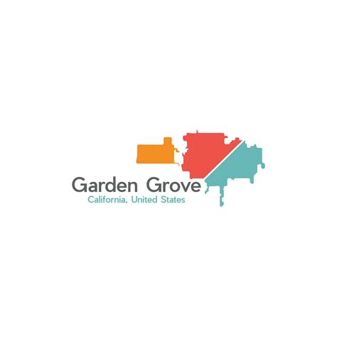 Map Of Garden Grove City Colorful Geometric Logo 24033034 Vector Art At