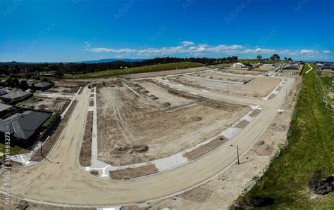 Aerial Shots Of A Developing Housing Estate In The Outer Suburbs Of