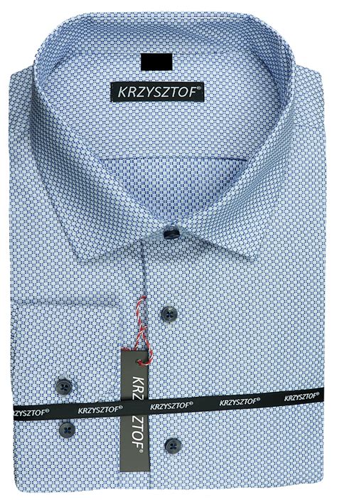 KRZYSZTOF Koszula Niebieska S M L Xl Xxl Xxxl 37 38 39 40 41