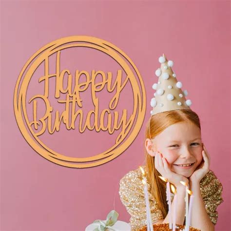 Letrero Cumpleaños Happy Birthday 60cm Mdf 6mm en venta en