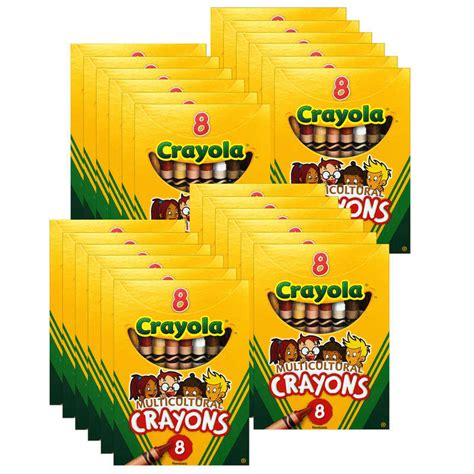 Teachersparadise Crayola® Multicultural Crayons Regular Size 8 Per Box 24 Boxes Bin008w 24