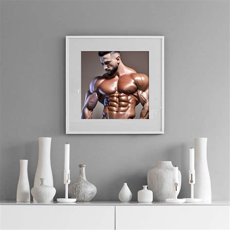 Muscle Male Digital Art Ai Generated Realistic Gay Art Nude Etsy