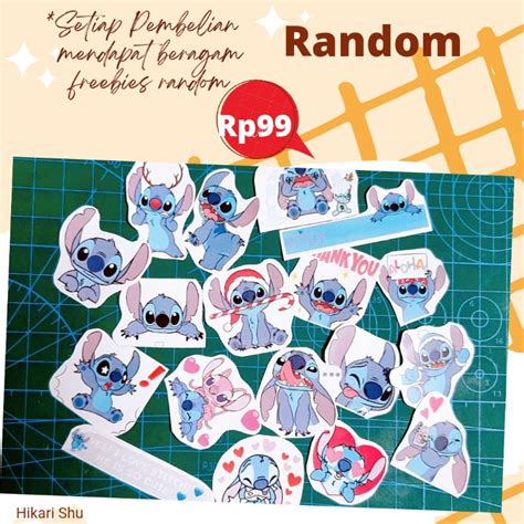 Jual Min Order Pcs Sticker Aesthetic Stitch Random Harga Satuan