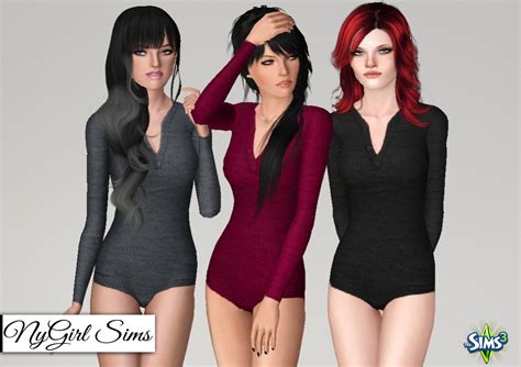 Long Sleeve Thermal Bodysuit ~ Nygirl Sims